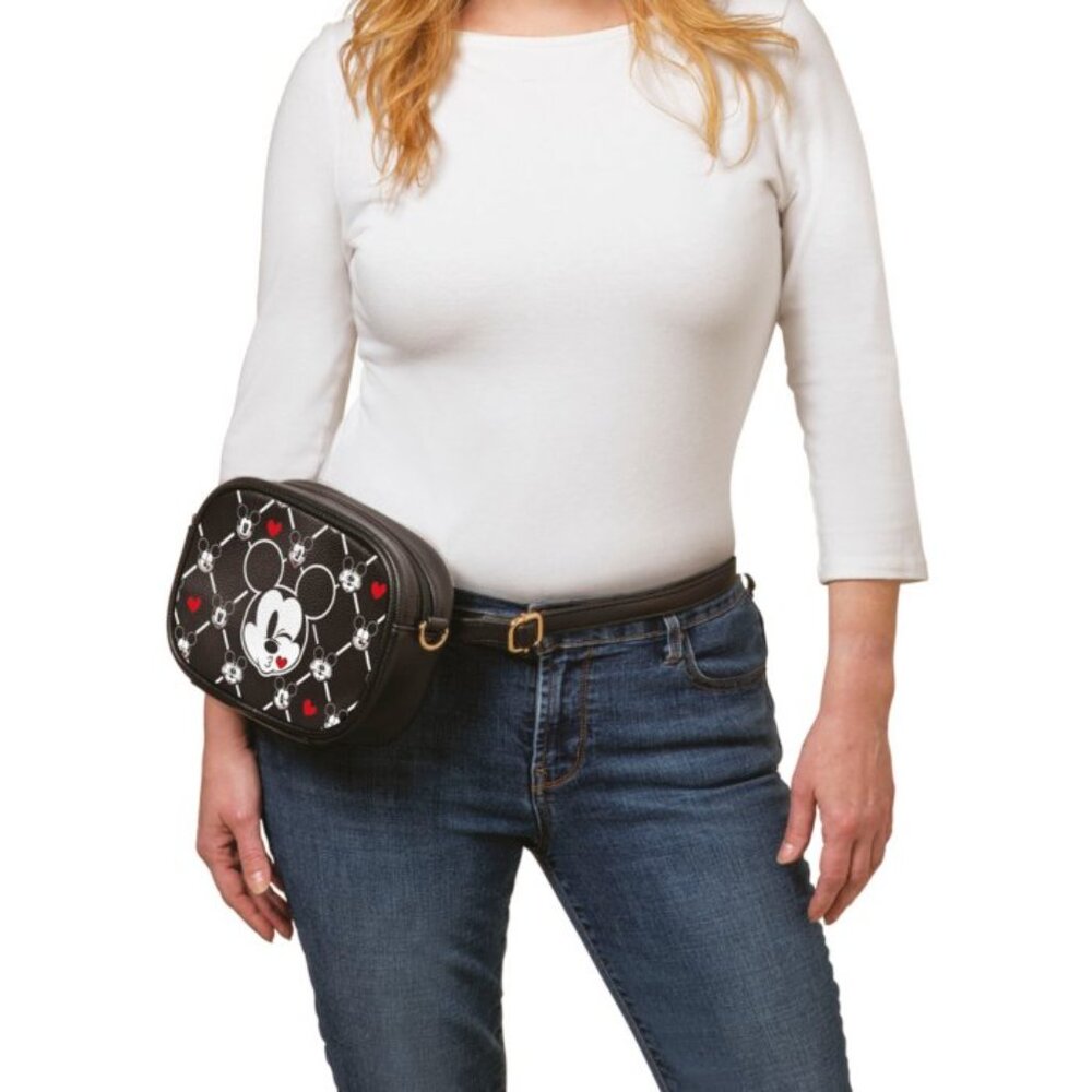 NEW Disney Bradford Exchange Mickey Mouse 'Fun Faces' Hands-Free Bag - Picture 3 of 13